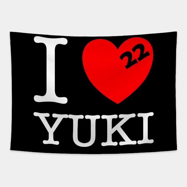 I Love Yuki Tapestry by Worldengine