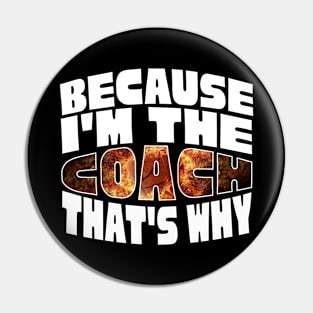 Funny Basketball Coach Dad Pin