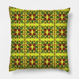 Holly Berry Pattern Pillow