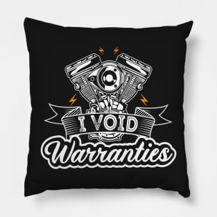 Cool I Void Warranties Motorcycle Pillow