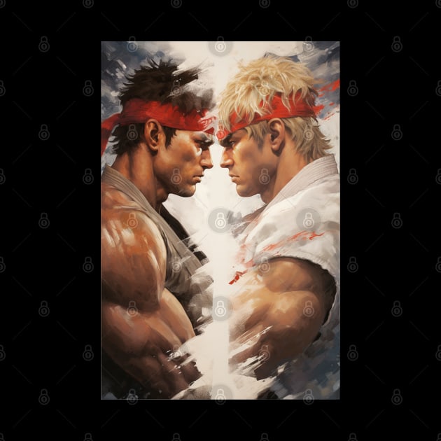 Ken vs. Ryu Street Fighter Design by Labidabop