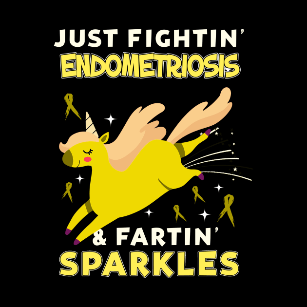 endometriosis funny unicorn farting sparkles by TeesCircle