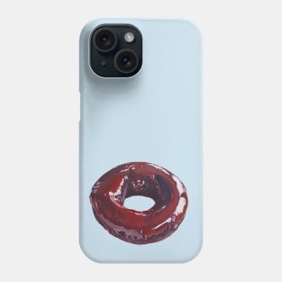 Double Chocolate Donut painting (no background) Phone Case