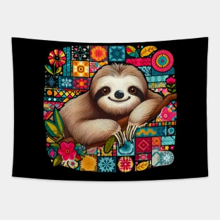 Stitched Sloth Tapestry