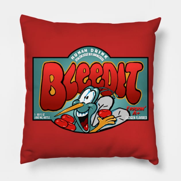 Mosquito Summer Drink Pillow by TGprophetdesigns