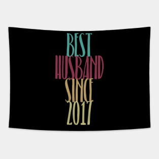 Best Husband Since 2017 Wedding Anniversary Gifts Tapestry