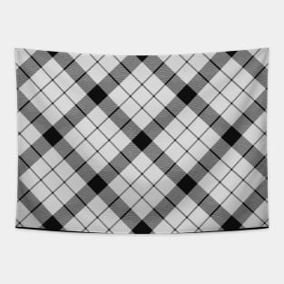 Clan MacFarlane Black and White Tartan Tapestry