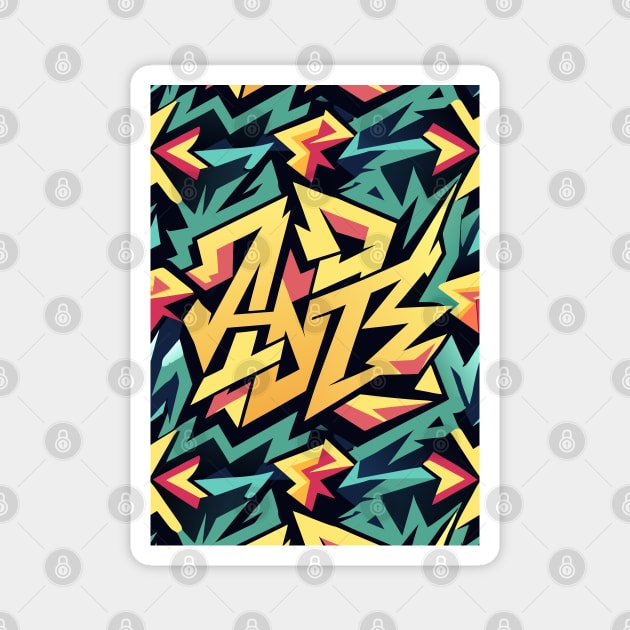Abstract Graffiti Pattern Magnet by The WYLD Tribe