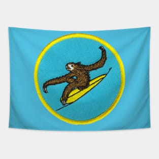 Surfing Sloth Patch Tapestry