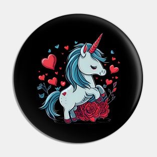 Valentines Unicorn Love Pin