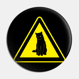 attention cat Pin