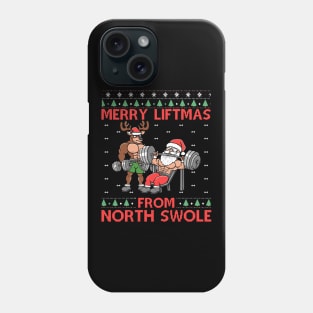 Merry Liftmas From North Swole Muscle Santa Weightlifting Phone Case