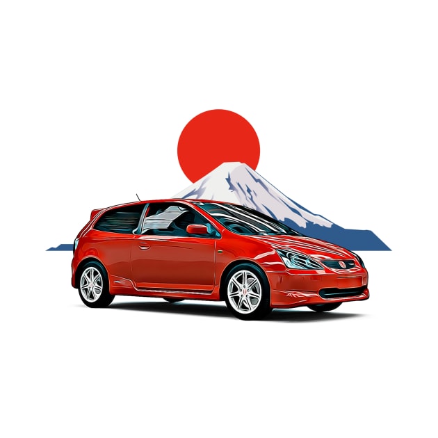 EP3 Civic Fuji JDM Japan Print by Auto-Prints