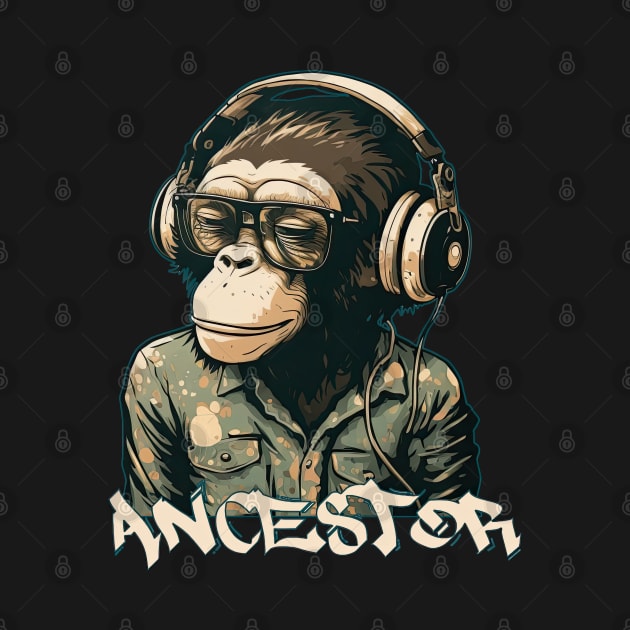 Chimpanzee Ancestor, lowbrow style 2 by obstinator