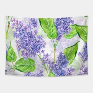 Watercolor lilac flowers Tapestry