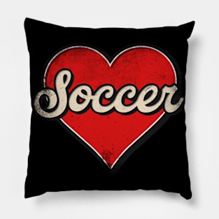 Soccer mom. Soccer retro heart Pillow