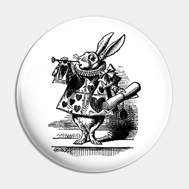 The White Rabbit, Alice in Wonderland Pin by MasterpieceCafe