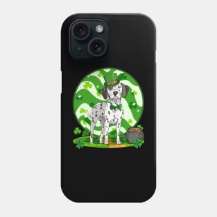 Dalmatian Leprechaun St Patricks Day Irish Dog Phone Case