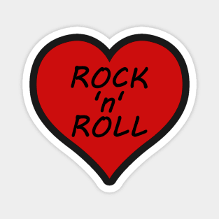 Rock 'n' Roll Lover's Retro Classic Heart Magnet