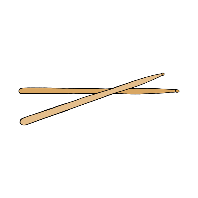 Drum Sticks Concert Illustration by murialbezanson