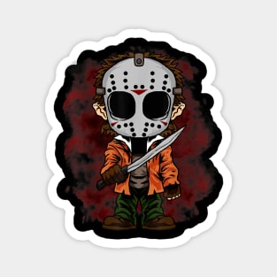 Horror Killer Boy Cartoon Wearing Scary Mask Halloween Gifts Magnet