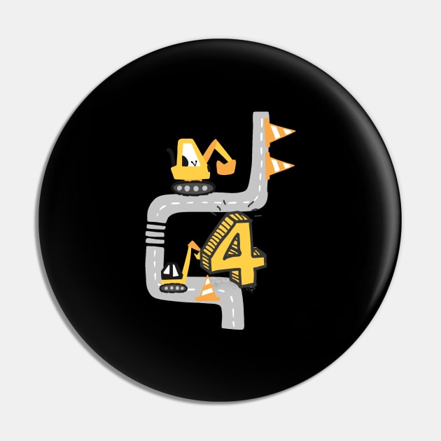 4th birthday four year old excavator birthday gift Pin by alpmedia