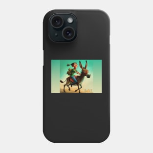 Girl Riding a Donkey Greeting Card Phone Case