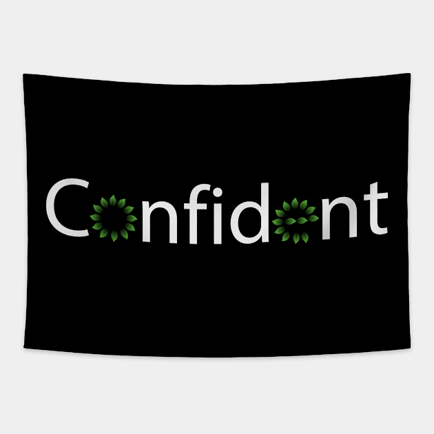 Confident artistic text design Tapestry by BL4CK&WH1TE 