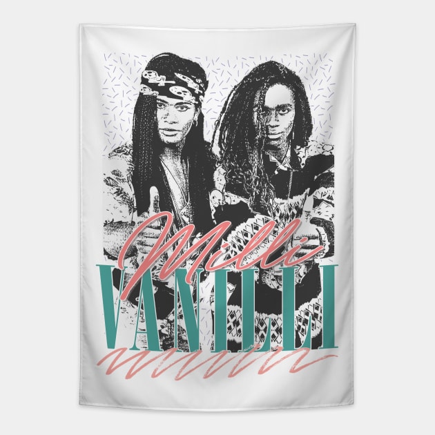 Milli Vanilli \/\/\ Vintage Style 90s Aesthetic Design Tapestry by DankFutura