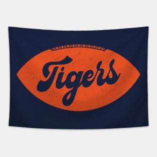 Retro Tigers Football Tapestry