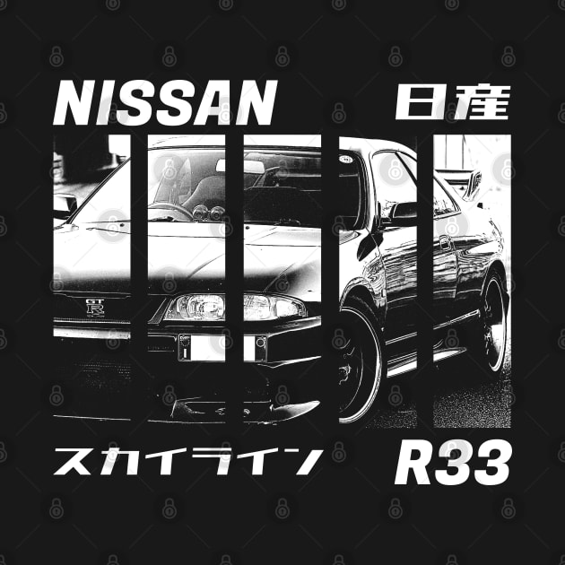 NISSAN SKYLINE GT-R R33 Black 'N White 3 (Black Version) by Cero