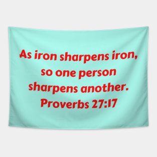 Bible Verse Proverbs 27:17 Tapestry