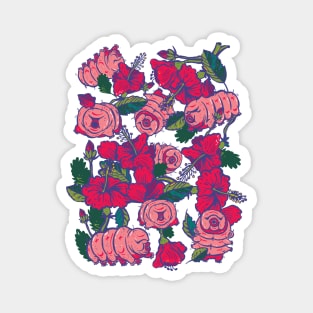 Water bears with flowers Magnet