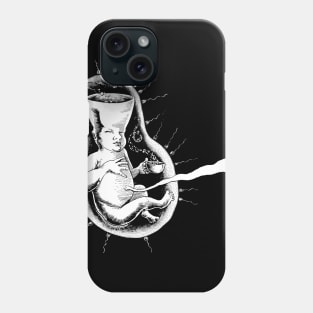 Too Much Coffee Man Fetus Phone Case