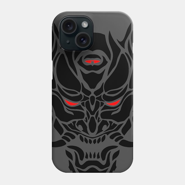 black oni mask simple design Phone Case by eleazarion