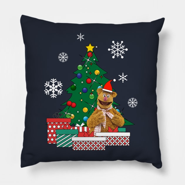 Fozzie Bear Around The Christmas Tree Muppets Pillow by Nova5