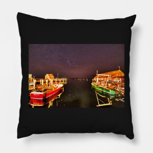 Starry Skies over Edgartown ma cape cod Pillow
