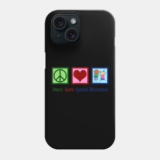 Peace Love Special Education Teacher Phone Case