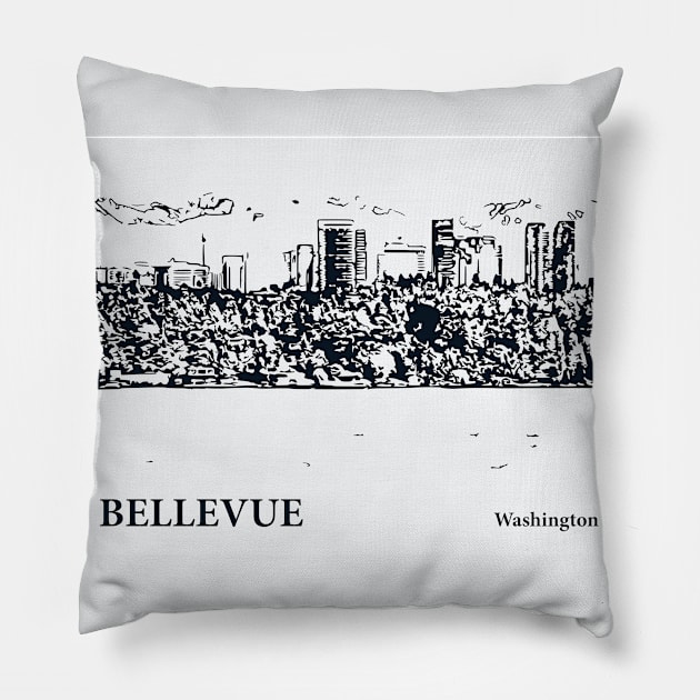 Bellevue - Washington Pillow by Lakeric