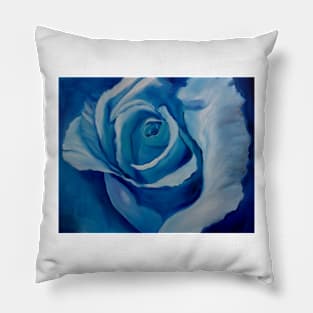 Turquoise rose Pillow