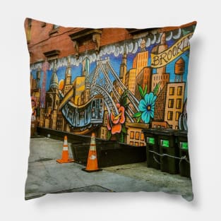 Street Art, Williamsburg, Brooklyn, NYC Pillow