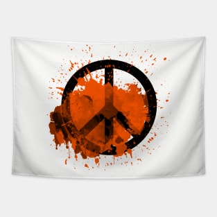 Peace of a Rainbow - Orange Tapestry