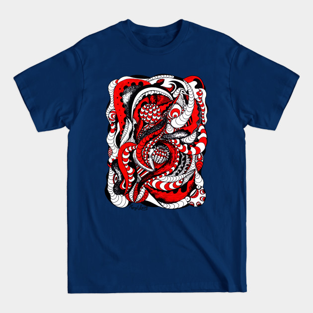 Red Wave Of Thoughts - Abstract - T-Shirt