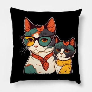 Cat Mom For Cat Lovers Family Matching - Love Cats Pillow