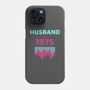 HUSBAND SINCE 1975 RETRO VINTAGE CLASSIC PINK GREEN Phone Case