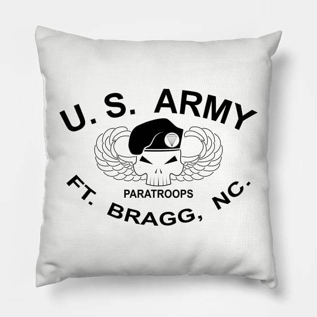 AIRBORNE SKULL Pillow by Baggss