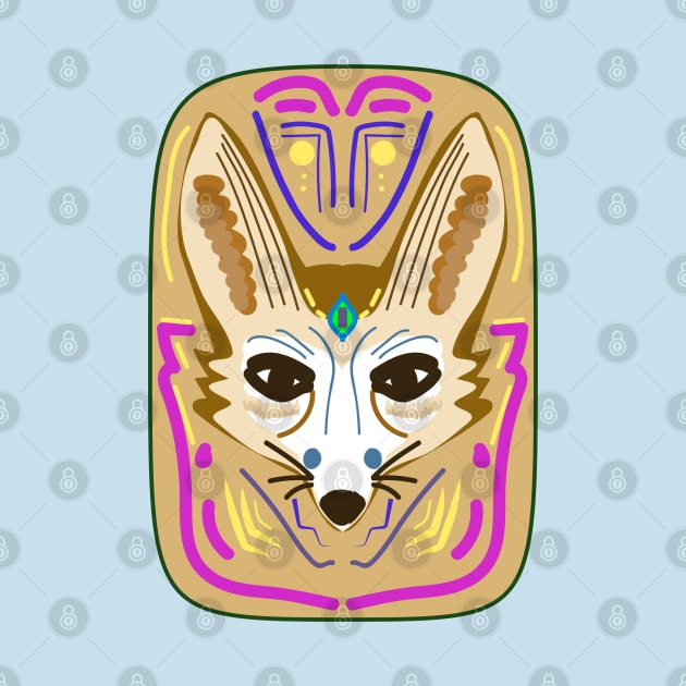 Tribal Fennec Card by VixenwithStripes