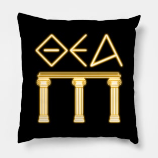 Greek Goddess Gold Design Pillow