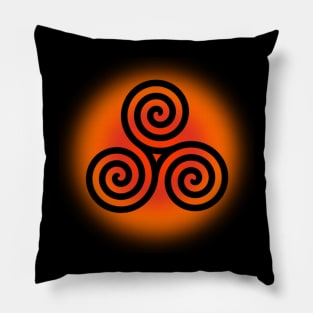 Samhain Celtic Triple Spiral Pillow