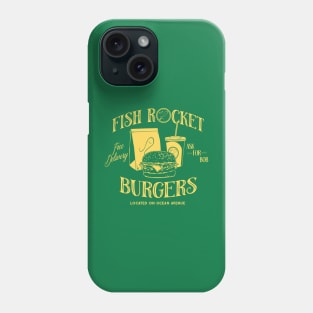 Fish Rocket Burgers yellow Phone Case